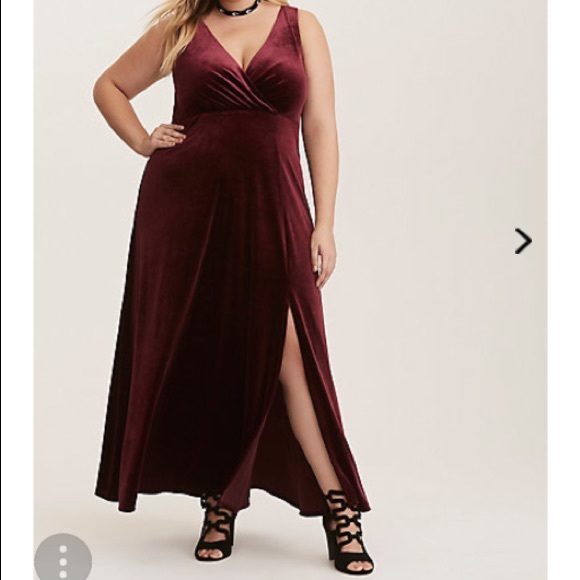 torrid Dresses & Skirts - Torrid Merlot High Slit Maxi Dress
